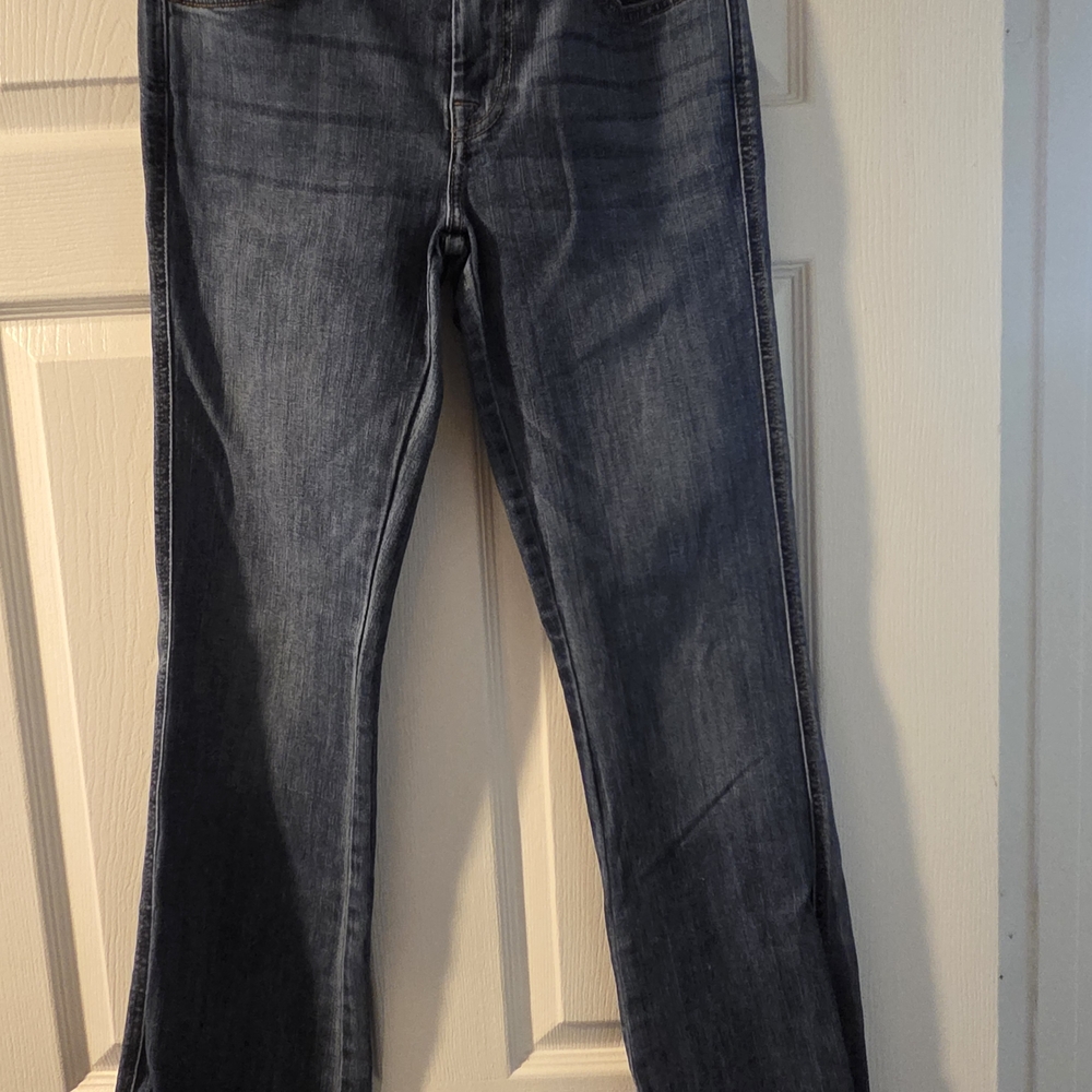 7 For All Mankind Dark Blue Boot Cut Jeans